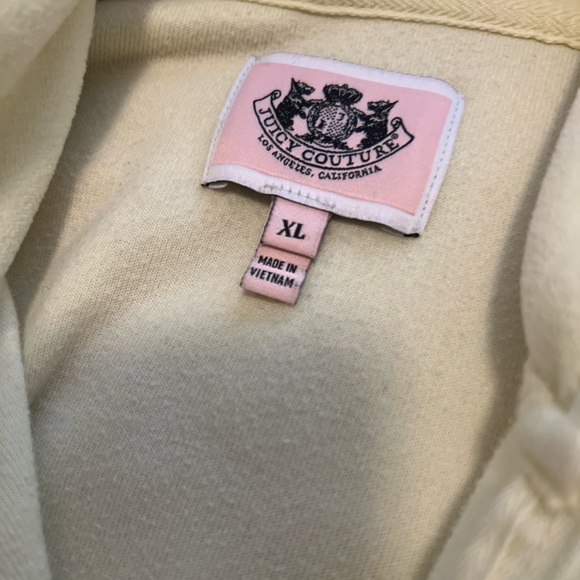 JUICY COUTURE JUNIOR GIRLS' FULL-ZIP HOODIE YELLOW - Picture 7 of 7